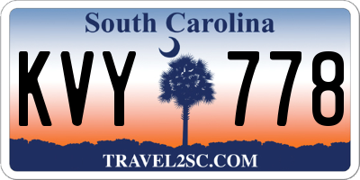 SC license plate KVY778