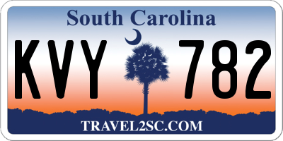 SC license plate KVY782