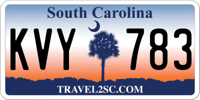 SC license plate KVY783