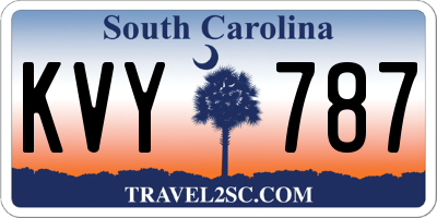 SC license plate KVY787