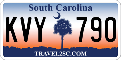 SC license plate KVY790