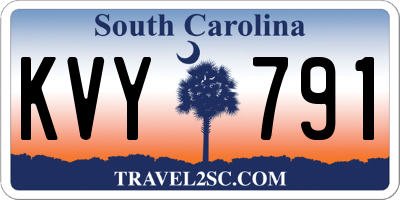 SC license plate KVY791