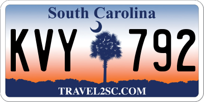 SC license plate KVY792