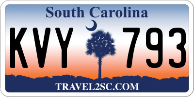 SC license plate KVY793