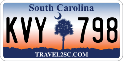 SC license plate KVY798