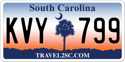 SC license plate KVY799