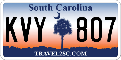 SC license plate KVY807