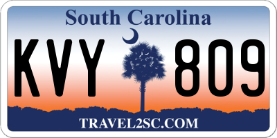 SC license plate KVY809