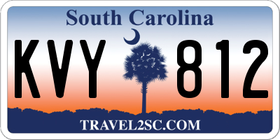 SC license plate KVY812