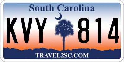 SC license plate KVY814