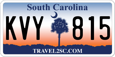 SC license plate KVY815
