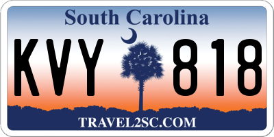 SC license plate KVY818