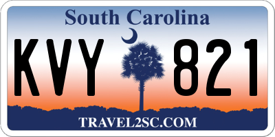 SC license plate KVY821