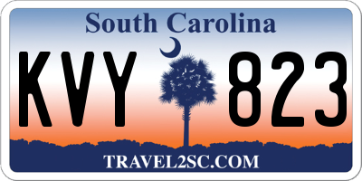 SC license plate KVY823