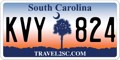 SC license plate KVY824