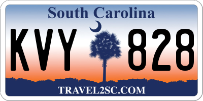 SC license plate KVY828