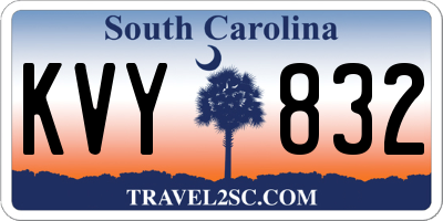 SC license plate KVY832