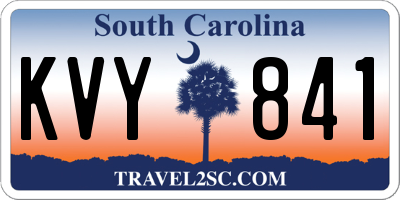 SC license plate KVY841