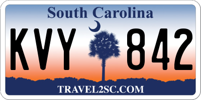 SC license plate KVY842