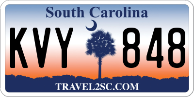 SC license plate KVY848