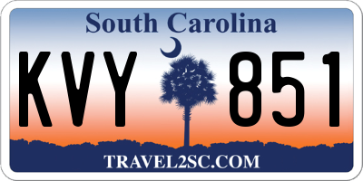 SC license plate KVY851