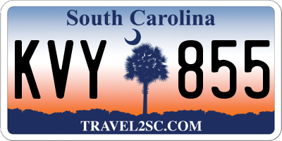 SC license plate KVY855