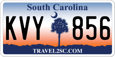 SC license plate KVY856
