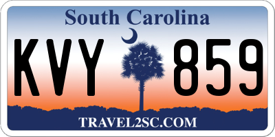 SC license plate KVY859