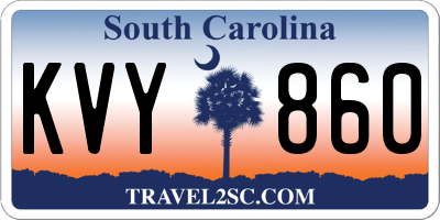 SC license plate KVY860