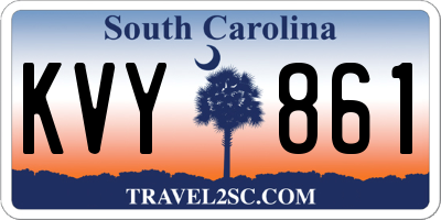 SC license plate KVY861