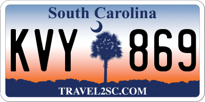 SC license plate KVY869