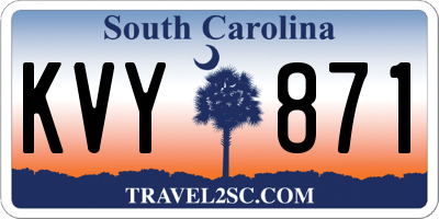SC license plate KVY871