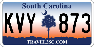 SC license plate KVY873