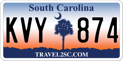 SC license plate KVY874