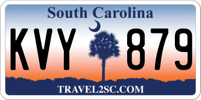 SC license plate KVY879