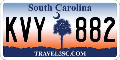 SC license plate KVY882