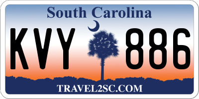 SC license plate KVY886