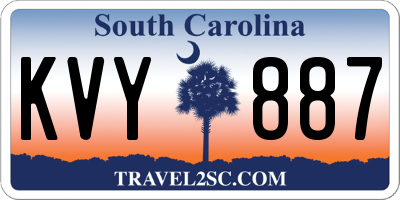 SC license plate KVY887