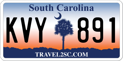 SC license plate KVY891
