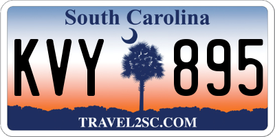 SC license plate KVY895