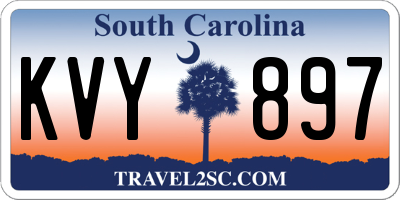 SC license plate KVY897