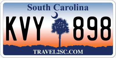 SC license plate KVY898