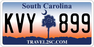 SC license plate KVY899