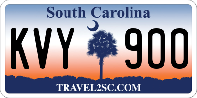 SC license plate KVY900