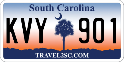 SC license plate KVY901