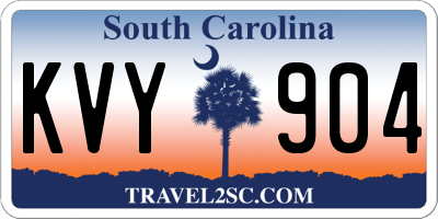 SC license plate KVY904