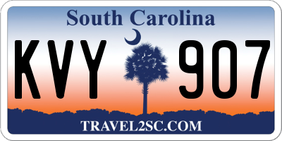 SC license plate KVY907