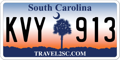 SC license plate KVY913