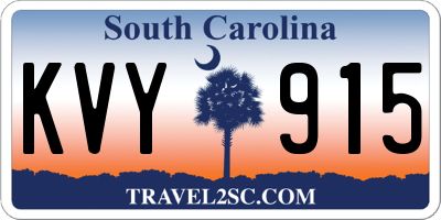 SC license plate KVY915