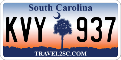 SC license plate KVY937